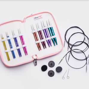 ZING DELUXE zestaw drutów wymiennych krótkich 10cm KnitPro