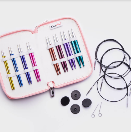 ZING DELUXE zestaw drutów wymiennych krótkich 10cm KnitPro