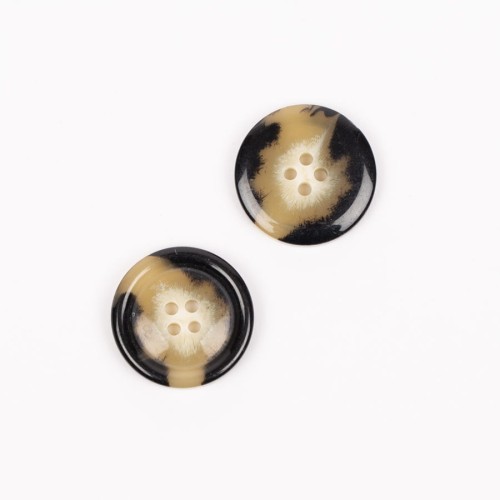 Guzik 713 imitacja rogu (mocha) 23mm
