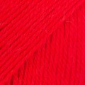 włóczka DROPS Flora 33 głęboka czerwień uni colour