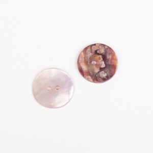 Guzik 607  blush masy perłowej okrągły ( 20mm)