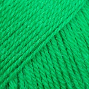 włóczka Drops FLORA 27 papuzia zieleń uni colour