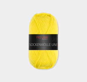 Włóczka Pro Lana Sockenwolle Uni 4f. 100g 420 żółty