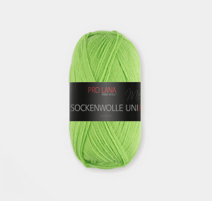 Włóczka Pro Lana Sockenwolle Uni 4f. 100g 426 zielone jabłuszko